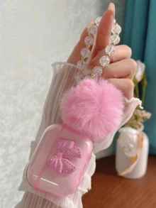 闪亮耳机盒配毛球吊饰串珠链AirPods4/1/2/3/Pro/Pro2 - 彩色 - 查看 12