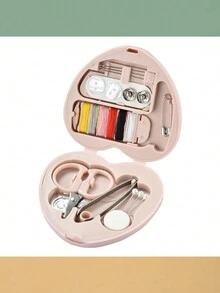1 bộ dụng cụ may vá mini hình trái tim, vật dụng thiết yếu đa năng trong gia đình, bộ dụng cụ di động, có thể đặt trong ký túc xá sinh viên, hộp đựng đồ may vá thủ công - Nhiều màu - Xem 4