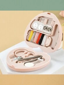 1 bộ dụng cụ may vá mini hình trái tim, vật dụng thiết yếu đa năng trong gia đình, bộ dụng cụ di động, có thể đặt trong ký túc xá sinh viên, hộp đựng đồ may vá thủ công - Nhiều màu - Xem 2