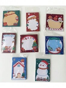 1set/1pc Random Santa Claus Memo Pad - Student Learning & Office - Festive Design, Durable & Creative Notes