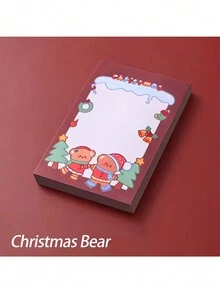1set/1pc Random Santa Claus Memo Pad - Student Learning & Office - Festive Design, Durable & Creative Notes