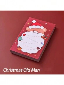 1set/1pc Random Santa Claus Memo Pad - Student Learning & Office - Festive Design, Durable & Creative Notes