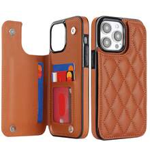 AWQUER 钱包手机壳适用于 16 15 14 Plus 13 12 11 Pro Max 8 7 Plus SE 5G 2020 2022 带信用卡插槽支架，PU 皮革手机壳适用于 Galaxy S24 S23 S22 S21 S20 FE Note 20 Ultra 10 Plus A55 A35 A25 A15 A54 A14 A73 A53 A13 A72 A52 A22 A12 A71 A51 A70 A50 S 4G 5G 支架防震带 RFID 屏蔽手机袋保护套 - 棕色 - 查看 22