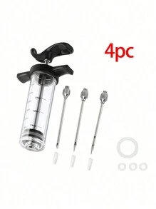 1pc/3pcs/4pcs Marinade Injector, Turkey Brining Syringe, Meat Tenderizer For Steak, Roast, BBQ Sauce And Injection - Multicolor - View 13
