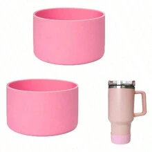 1 件硅胶隔热杯套，防滑耐热硅胶杯架套，适用于 40/32/20 盎司水瓶，尺寸 7.5 厘米和 9 厘米 - 彩色 - 查看 9