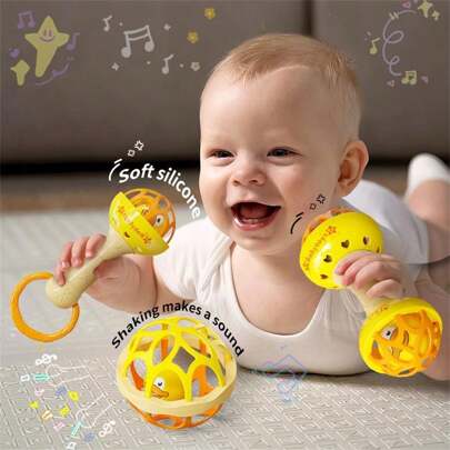 1pc Silicone Manhattan Teething Toy For Babies (Random Color And Style)