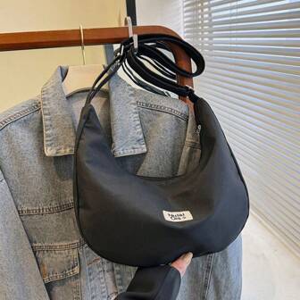 Japanese Style Fashionable Unisex Lightweight Crossbody Bag, Student Sports Casual Dumpling Bag, Chinese New Year, Valentine's Day, Spring/Summer Holiday Travel Gift