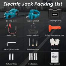 Seesii Electric Car Jack, 5 Ton Car Jack Kit, 12V Hydraulic Jack With Electric Impact Wrench And Tire Inflator Pump, Portable Car Jack Kit For SUV MPV Truck Change Tires Garage Repair - màu xanh lá - Xem 8