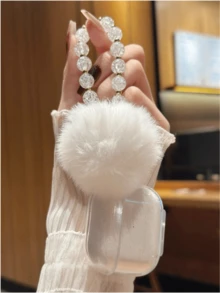 闪亮耳机盒配毛球吊饰串珠链AirPods4/1/2/3/Pro/Pro2 - 彩色 - 查看 19