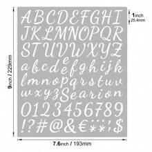 1 pieza Conjunto de letras y números de vinilo, pegatina de alfabeto cursivo autoadhesiva, calcomanía de letras y números DIY script para decorar despensa, oficina, buzón, cocina, letreros, ventana, puerta, hogar, gorra de graduación