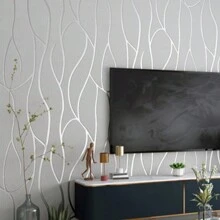 1 Tập Giấy dán tường họa tiết hình học đơn giản và phong cách, có sẵn năm màu, lý tưởng cho phòng khách gia đình, phòng ngủ, phòng ăn, nâng cấp tường và trang trí tường nền Halloween, miếng dán cải tạo, tấm ốp tường, giấy dán tường, giấy dán tường, vật dụng trang trí mùa xuân làm mới ngôi nhà của bạn, miếng dán trang trí Rama - Màu Xám nhạt - Xem 2