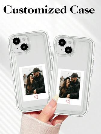 1 szt. spersonalizowane silikonowe etui na telefon z dużym otworem, amortyzujące wstrząsy, kompatybilne z 'em 17 Air 16 15 14 13 12 11 Pro Max, Galaxy S25 24 23 Ultra FE A55 54 35, etui na telefon 2025