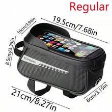 Hộp đựng đồ xe đạp chống thấm nước, Túi đựng đồ đạp xe di động 3 trong 1, Túi đựng đồ xe đạp vỏ cứng EVA chống thấm nước màn hình cảm ứng, Túi đựng đồ ống trên xe đạp leo núi, Túi đựng điện thoại di động cho xe đạp, Thiết bị đạp xe ngoài trời - đen - Xem 9