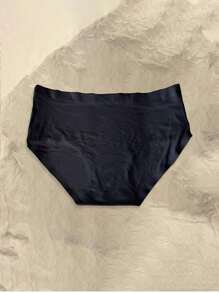 3pcs/Pack Thin Women's Sexy Solid Color Triangle Panties, Mid-Waist Ice Silk Underwear For Girls - Multicolor - View 5