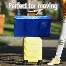 1 件超大搬家袋，带拉链和提手，重型存储手提袋，节省搬家存储空间 - 藍色 - 查看 6