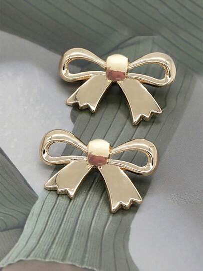 2pcs Bow Decor Fashion Charm DIY Bag Pins Bow Keychain Cute Pins