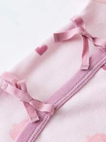 mini bala Baby Skin-Friendly Breathable Romper Infant Soft Home Crawling Suit - Red - View 6