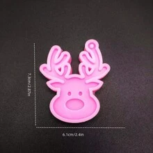 圣诞系列驯鹿先生硅胶模具DIY驯鹿背包挂件水晶环氧树脂模具钥匙扣装饰