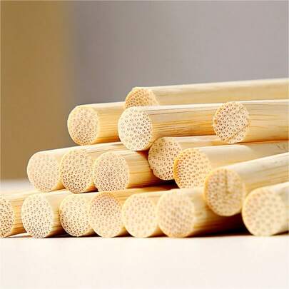 4-10mm Round Wooden Bamboo Sticks DIY Handmade Craft Making Small Wooden Stick Material For WoodworkingSupplies