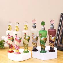 1 lọ đựng nước hoa/tinh dầu bằng kim loại và thủy tinh 25ml họa tiết chim công sơn mài tinh xảo, họa tiết chim công vẽ tay, lọ đựng tinh dầu trang trí, có thể tái sử dụng, thích hợp để trang trí nhà cửa và du lịch, món quà hoàn hảo cho phụ nữ và trẻ em gái - Nhiều màu - Xem 2