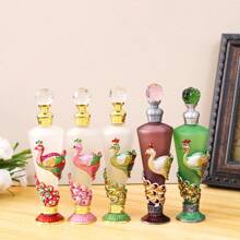 1 lọ đựng nước hoa/tinh dầu bằng kim loại và thủy tinh 25ml họa tiết chim công sơn mài tinh xảo, họa tiết chim công vẽ tay, lọ đựng tinh dầu trang trí, có thể tái sử dụng, thích hợp để trang trí nhà cửa và du lịch, món quà hoàn hảo cho phụ nữ và trẻ em gái - Nhiều màu - Xem 3