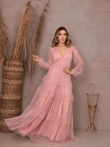 Seven Marias Dress For Bridesmaids At Weddings And Parties. - 玫瑰金 - 查看 2