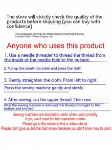 1pc Mini Portable Manual Sewing Machine - Pink - View 6