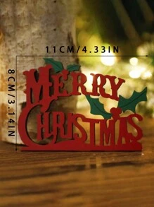 1 件圣诞木制桌面装饰 - 复古红色卡车，配有圣诞树和“圣诞快乐”标志，乡村节日装饰，用于壁炉架、架子或桌子，非常适合节日家庭、办公室或派对装饰最佳礼物 - 彩色 - 查看 10