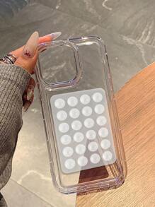 返校支架 3D 吸盘气囊手机壳 适用于 15 16 16plus 16Promax 15 15plus 15Pro 14Promax 14Pro 14plus 14 13Promax 13Pro 13 12 11 XR 防水防震防摔防刮 - 無色 - 查看 2