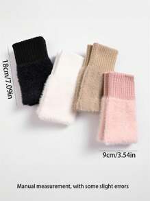 1 Pair Of Simple Knitted Gloves With Exposed Fingers, Suitable For Students' Autumn And Winter Writing And Daily Use, Warm And Antifreeze, Suitable For Both Men And Women, With Multiple Colors To Choose From