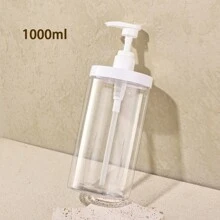 1个500毫升/1000毫升可重复灌装塑料瓶，带泵头，宽口设计，适用于乳液、沐浴露、精油、香皂、旅行装（白色瓶盖） - 彩色 - 查看 9