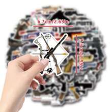 53PCS Gun Stickers Vinyl Aesthetics Stickers For Scrapbooking, Diary, Laptop, Bumper, Skateboard, Water Bottle, Computer, Phone, Cartoon, Hard Hat, Car Stickers And Decals - Multicolor - View 2