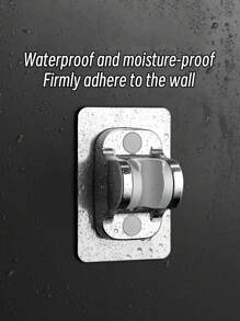 1pc ABS Showerhead Rack, Modernist Punch-Free Adjustable Showerhead Holder For Bathroom Bathroom Accessories Bathroom Tools - Silver - View 3