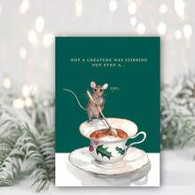 1 张老鼠搅拌咖啡创意祝福卡，适合任何收件人，朋友的庆祝和祝福，独特而温馨的礼物创意卡，这是赠送心形卡和家庭祝福卡的完美选择 - 彩色 - 查看 6