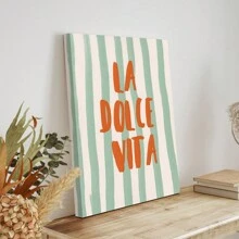 1pc LA DOLCE VITA Art Print, Italian Summer Wall Art, Italian Quote Poster, Coastal Wall Art, Euro Art Print, Aesthetic Italian Art,Canvas Wall Poster, Bedroom Living Room Hallway Decoration Gifts Birthday Graduation - Multicolor - View 9