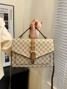 Fashion Pattern Handbag Pattern Old Flower Bag Double Layer Small Bag