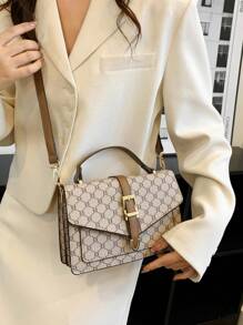 Fashion Pattern Handbag Pattern Old Flower Bag Double Layer Small Bag