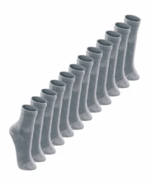 Kit 12 Pairs Of Lupo Long Tube Children's Socks 2727-009 - 灰色 - 查看 1