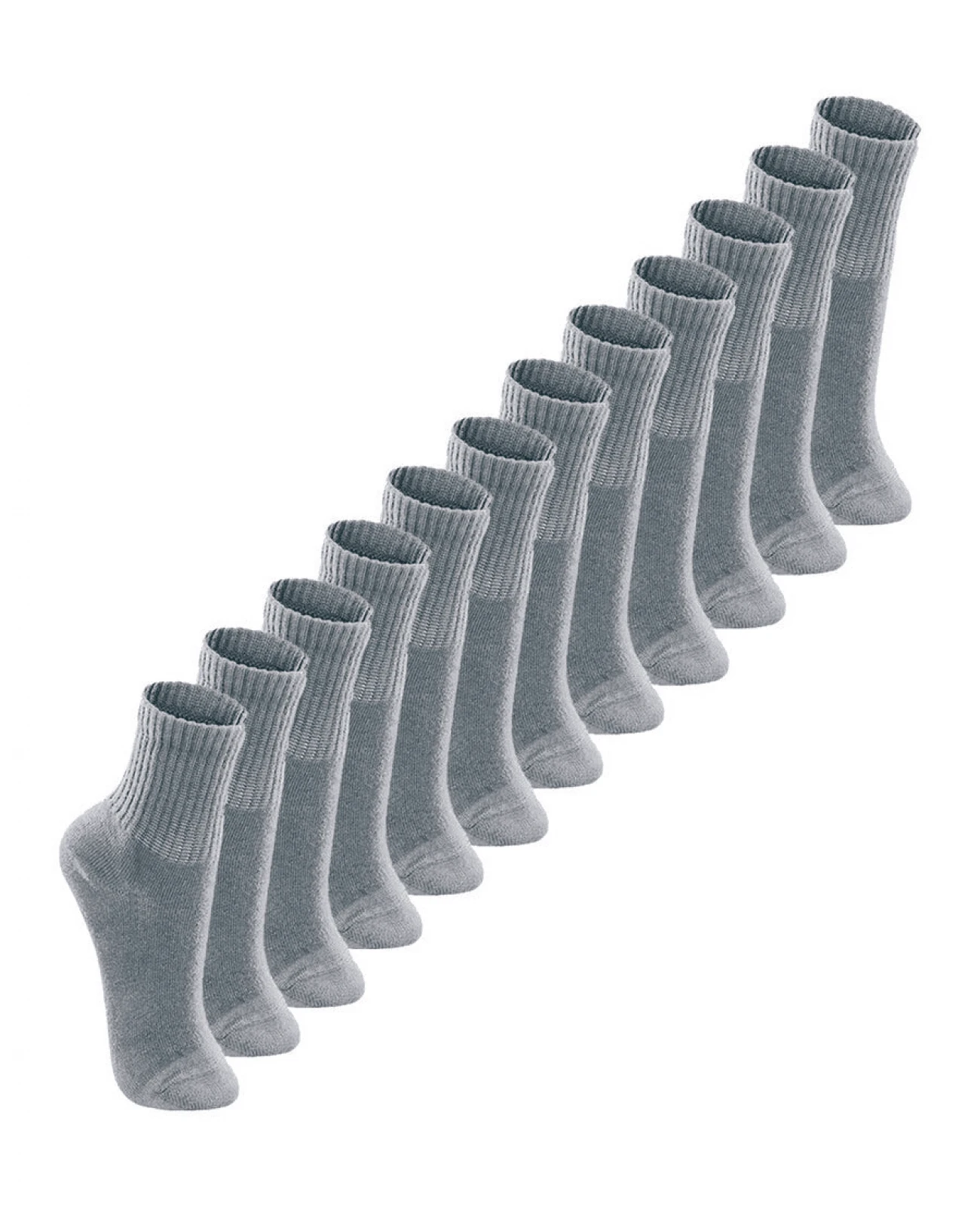 Kit 12 Pairs Of Lupo Long Tube Children's Socks 2727-009 - 灰色 - 查看 1