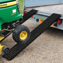 Froadp 2x Access Ramp Steel Loading Ramp Loading Ramps | Max 400 Kg | Loading Dock | Loading Rail | Galvanized Steel | Non-Slip For Car, Motorcycle, Quad, Black - Black - View 4