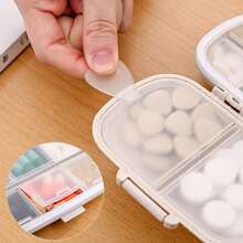 旅行药丸整理器，防水便携式药丸盒，医药盒，口袋钱包小药盒日常药丸盒，维生素药丸容器 - 彩色 - 查看 4