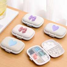 旅行药丸整理器，防水便携式药丸盒，医药盒，口袋钱包小药盒日常药丸盒，维生素药丸容器 - 彩色 - 查看 1