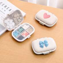 旅行药丸整理器，防水便携式药丸盒，医药盒，口袋钱包小药盒日常药丸盒，维生素药丸容器 - 彩色 - 查看 2