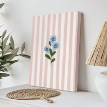 1 件腮红条纹极简花卉艺术印刷品、墙壁艺术、时尚装饰、抽象复古绘画、英式花园、花卉、小屋、帆布墙壁海报、墙壁海报墙壁艺术装饰壁画、家居装饰、海报艺术、卧室客厅走廊装饰 - 彩色 - 查看 8