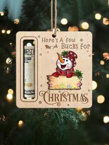 1 件木制钱罐圣诞装饰品，经典风格个性化木制工艺品，带有雪人、麋鹿和姜饼人物，适用于室内/室外节日家居装饰、圣诞节 - 彩色 - 查看 11