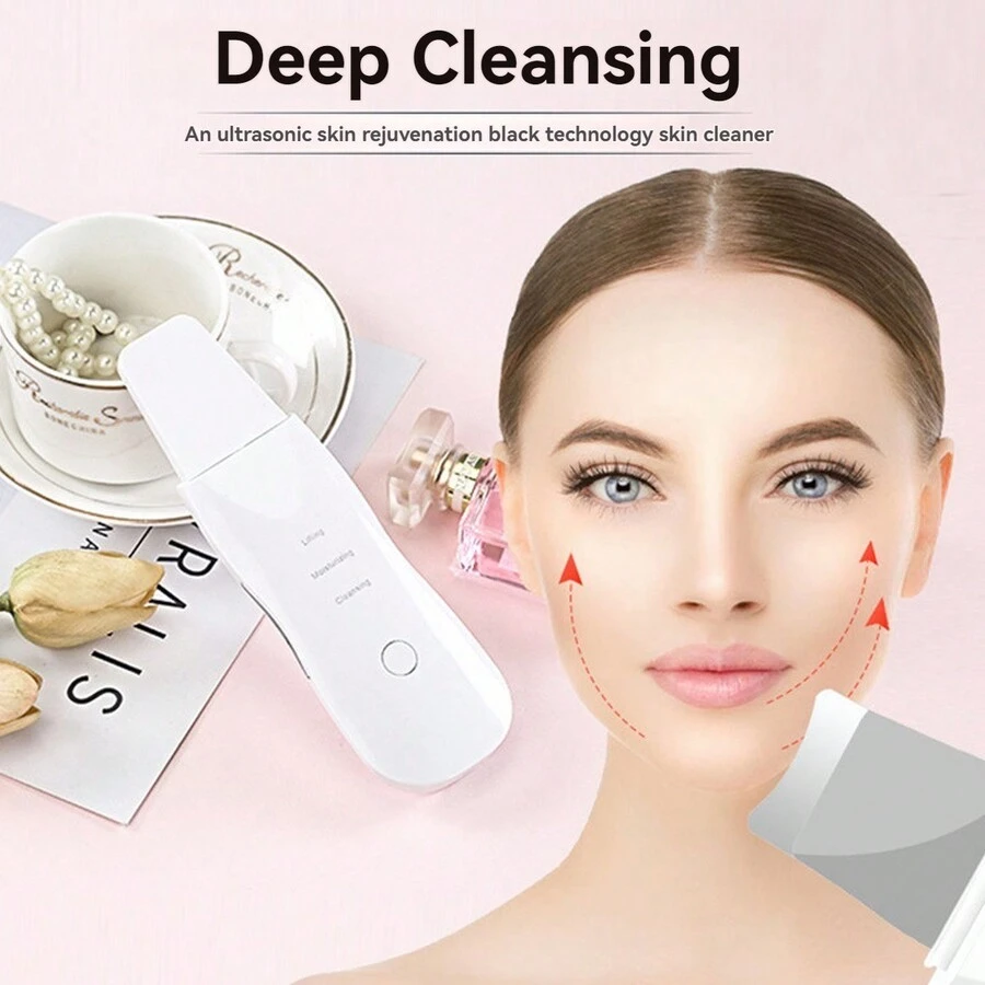 Ultrasonic Face Skin Exfoliator Deep Pore Cleansing, Home Serum