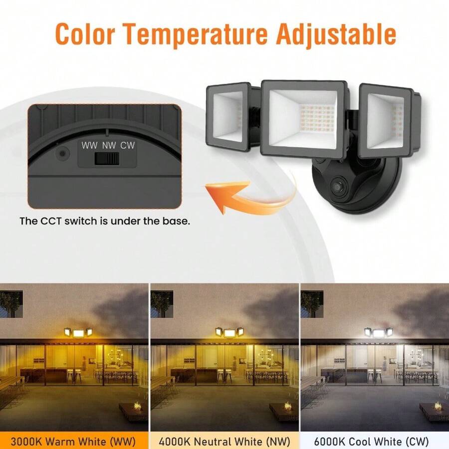 4000lm LED Security Outdoor Light 40W Dusk To Down Sensor IP65 Flood
