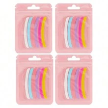 Lash Lift Ribbon Kit Silicone Lash Lift Shields Soft Eyelash Perm Lash Lift Rods Ribbed For Permanent Eye Lashes Perming (Bend 6 Colors) - Multicolor - View 12