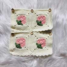 onEternal Handmade Crochet Strawberry Steering Wheel Cover And Seat Belt Cover Car Decor Set Interior Decoration - 均碼 - 查看 5