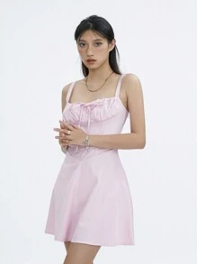 Women's Summer Corset Mini Dress Lace Up Backless A-Line Flowy Sundress Going Out  Fashion Party Dresses Graduation Dresses For Women - 粉色 - 查看 5